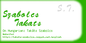 szabolcs takats business card