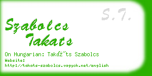 szabolcs takats business card